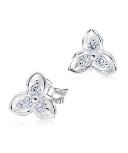 Beautiful CZ Silver Stud Earring STS-5165